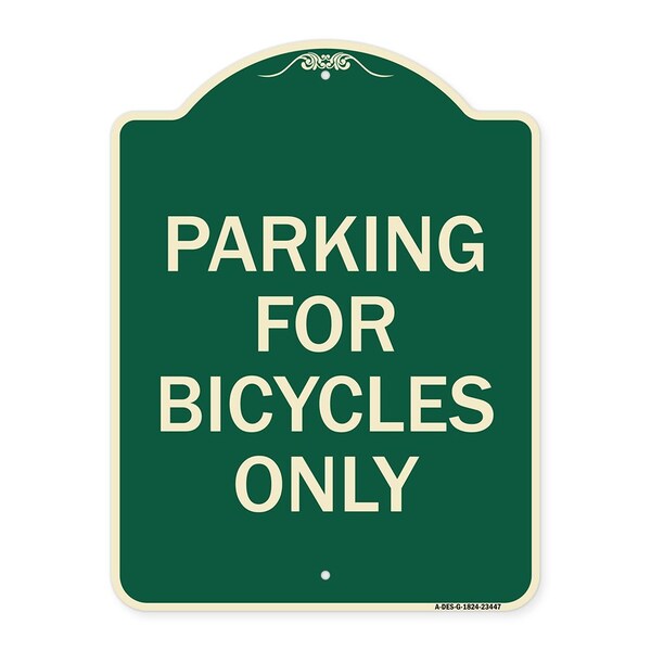 Parking for Bicycles Only Heavy-Gauge Aluminum Architectural Sign, 24" x 18", G-1824-23447